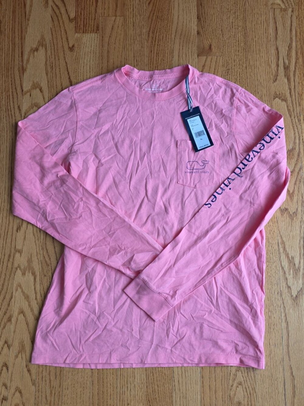 Vineyard Vines Strawberry Blonde Long Sleeve T-Shirt | Boy's XL | Whale NEW